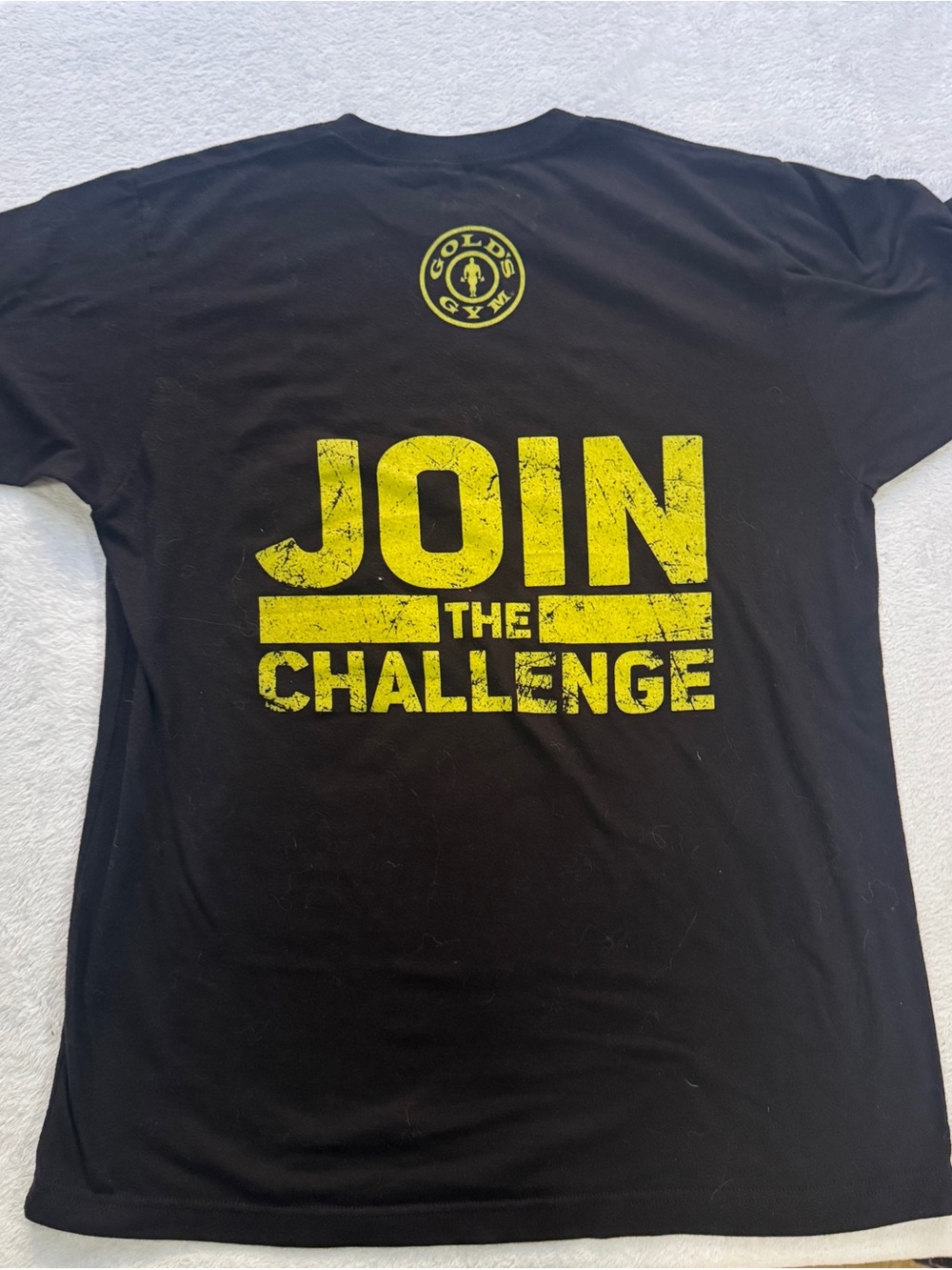 Gold's Gym Graphic T-Shirt Mens L Black Yellow Achieve Potential Gym